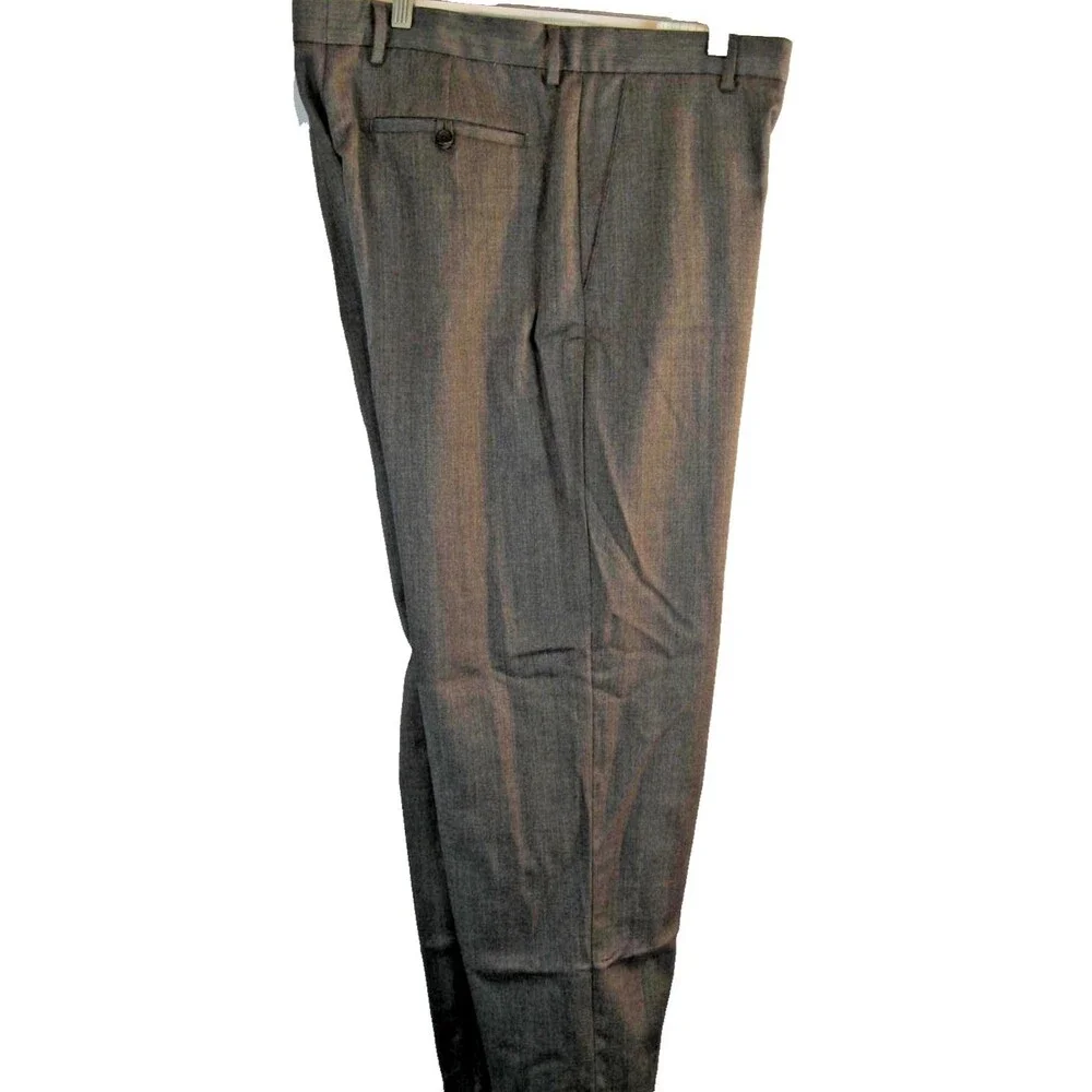 Mens Banana Republic Gray Wool Flat Front Casual Trousers sz 34x30